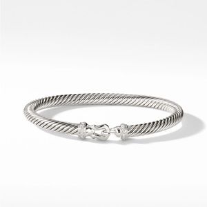 David Yurman 5 mm Buckle Bracelet with Pave Diamonds